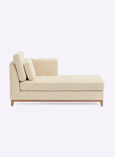 Buy Chaise Lounge For Luxurious - Wood Relaxing Sofa Beige 740 x 1320 x 940mm in Saudi Arabia