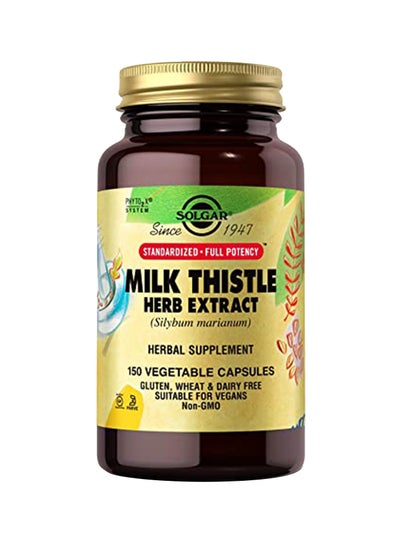 Buy Milk Thistle Herb Extract Herbal Supplement - 150 Vegetable Capsules in UAE