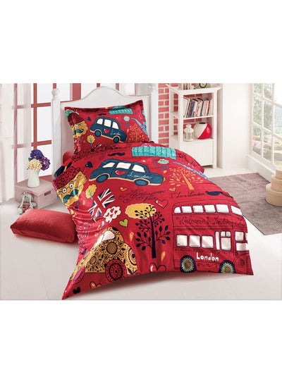 Buy 4-Piece Winter Comforter Set Velvet Multicolour 230x180cm in Saudi Arabia