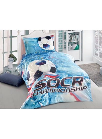 Buy 4-Piece Winter Comforter Set Velvet Multicolour 230x180cm in Saudi Arabia