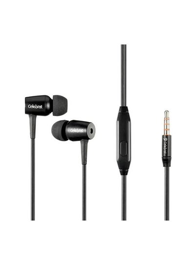 Buy Wired HeadPhone For Phone With Mic Black in Egypt