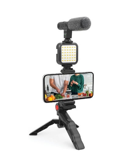 Buy Smartphone Vlogging Kit With Tripod Stand Black in Saudi Arabia