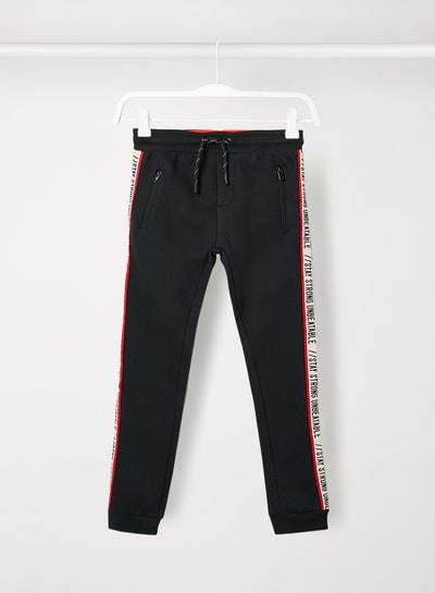 اشتري Boys Contrast Tape Joggers Black في مصر