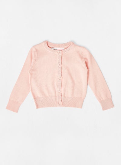 Buy Baby Long Sleeve Cardigan Blush in UAE