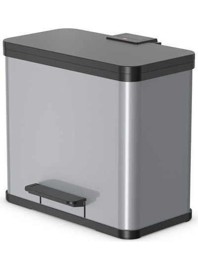 Buy Pedal Separation System Waste Bin Grey/Black 43x47x34cm in UAE