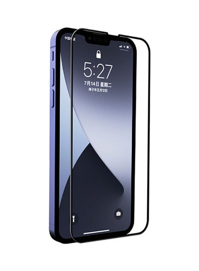 Buy Tempered Glass Screen Protector for Apple iPhone 13 Mini Black/Clear in Saudi Arabia