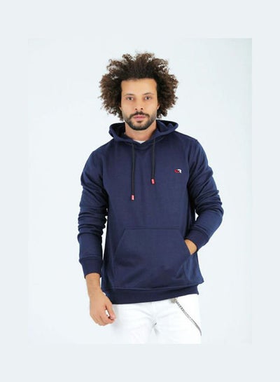 Buy Casual Plain Basic Hoodie Sweatshirt Navy in Egypt