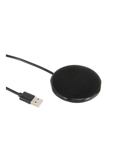 Buy USB Desktop Omnidirectional Metal Microphone Black in Saudi Arabia
