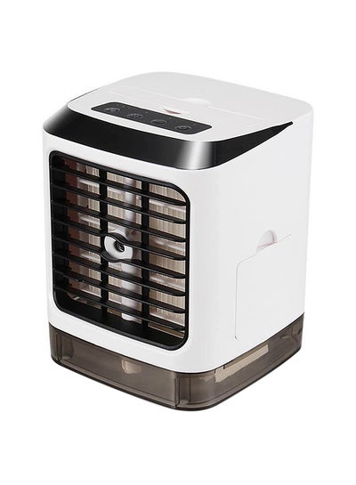 Buy Personal Desktop Portable Air Conditioner Humidifier With LED Black & White 22cm in Saudi Arabia