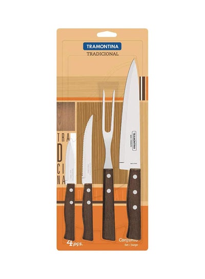 Tramontina Knives Set, Stainless Steel, Red, 30 x 30 x 30 cm