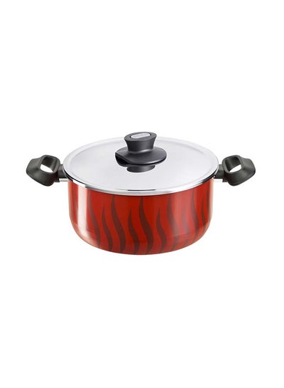 Buy Non-Stick G6 Tempo Flame Dutch Oven With Lid Multicolour 30cm in UAE