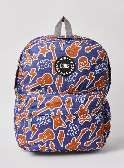 Buy Kids Hard Rock Print Backpack Blue Multi in Egypt