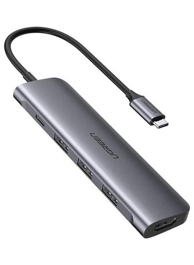 اشتري USB Type C to HDMI + USB 3.0*3 + PD Power Converter رمادي في مصر