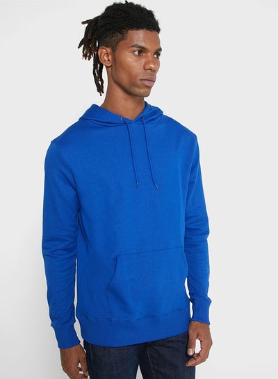 Buy Pocket Detail Casual Hoodie Royal Blue in UAE