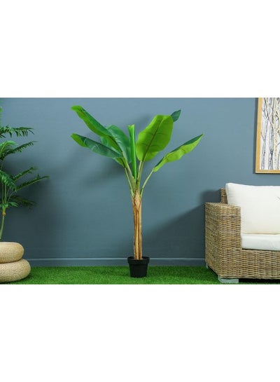 Buy Artificial Plastic Banana Tree Green 160cm in UAE