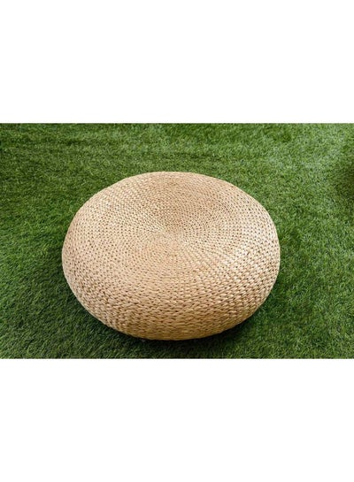 Buy Vida Floor Cushion wool Brown 60x60x17cm in UAE