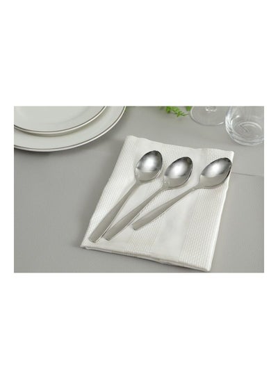 Buy 3-Piece Stainless Steel Dozorme Dinner Spoon Set Silver 20x5x3cm in UAE