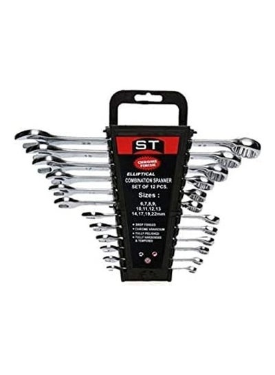 Buy 12-Piece Combination Spanner Set Silver 24x16.01x9.50cm in UAE