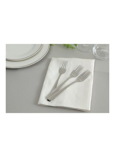 اشتري 3-Piece Stainless Steel Dozorme Dinner Fork Set فضي 21x3x2سم في الامارات