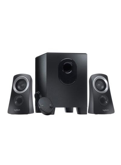 اشتري Z313 2.1 Multimedia Speaker System With Subwoofer, Full Range Audio, 50 Watts Peak Power, Strong Bass, 3.5mm Audio Inputs, UK Plug, PC/PS4/Xbox/TV/Smartphone/Tablet/Music Player 980-000447 Black في الامارات