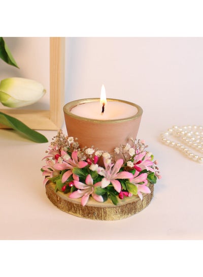 Buy Master  Pieces Of  Rose And Scented Candle Wooden 10x10cm in Egypt