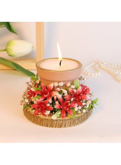 اشتري Master  Pieces Of  Rose And Scented Candle خشبي 10x10سم في مصر