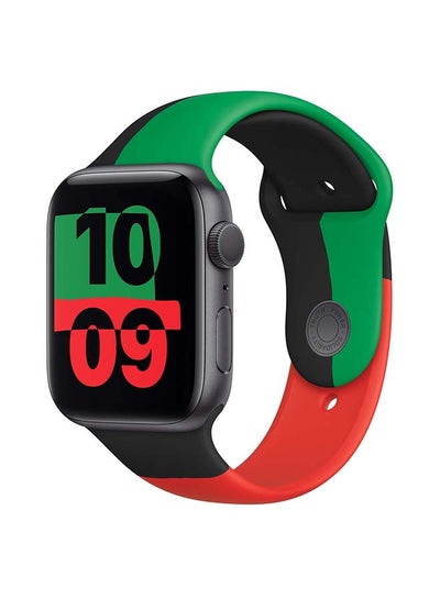 Buy Replacement Watch Band 3/2/1 42mm For Apple Watch Series 7/6/SE/5/4 44mm Black/ Green/ Red in UAE