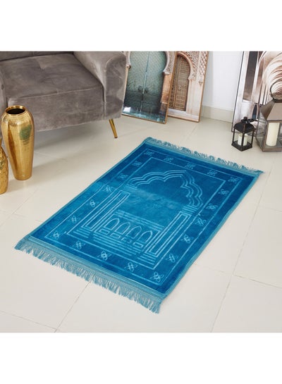 Buy Raschel Prayer Mat Blue 80x120cm in UAE