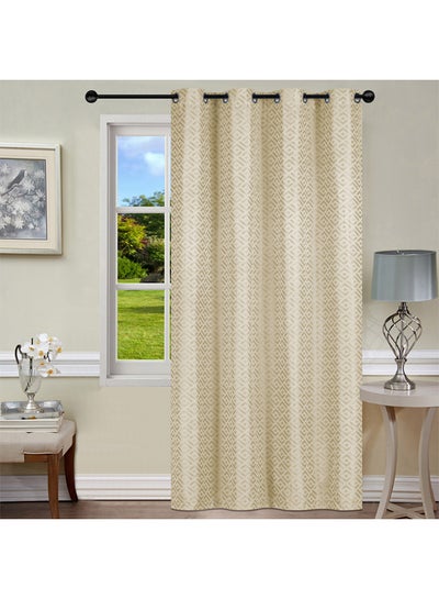 Buy Bristol Blackout Single Curtain Beige 140 x 240cm in Saudi Arabia