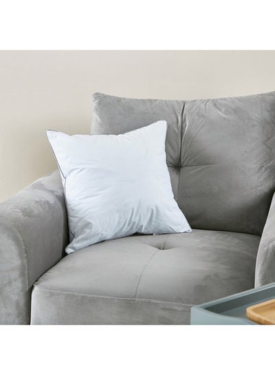 Buy Luxury Down Alternative Filled Cushion Cotton White 45 x 45cm in Saudi Arabia