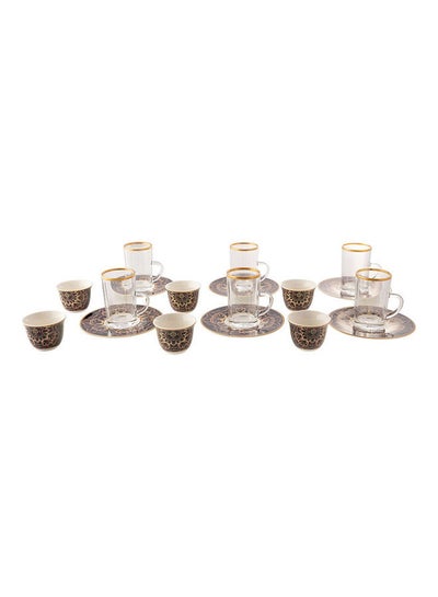 Buy 18 Piece Coffee And Tea Set Multicolour 6x5x6cm in Saudi Arabia