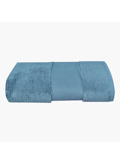 Buy Twist Cotton Bath Towel Blue 68  X  137cm in Saudi Arabia