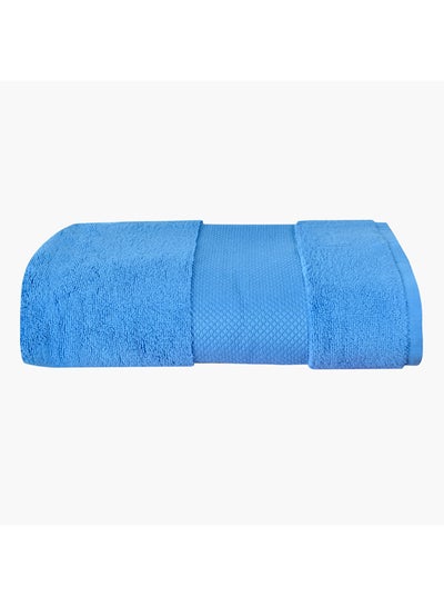 Buy Twist Cotton Bath Towel Blue 68  X  137cm in Saudi Arabia