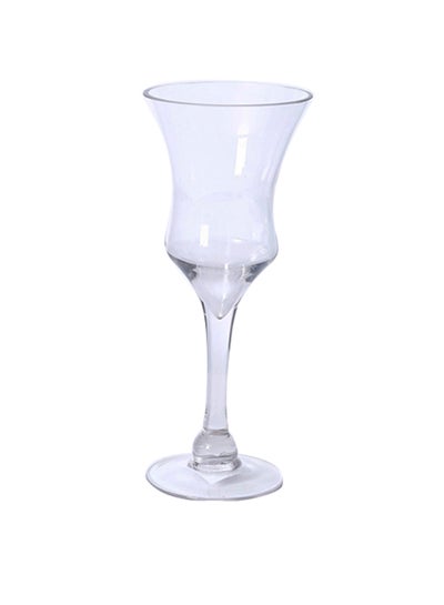 Buy Atlanta Small Glass Hurricane Vase Clear 13 x 10 x 30cm in Saudi Arabia