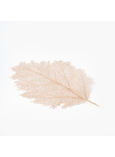 Buy Leaf Filigree Placemat Beige 57 x 30centimeter in UAE