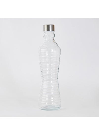 Buy Coolers Textured Glass Bottle Clear in UAE