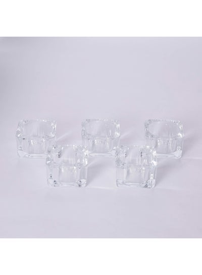 اشتري Tria 5-Piece Square-Shaped Tealight Holders شفاف في السعودية