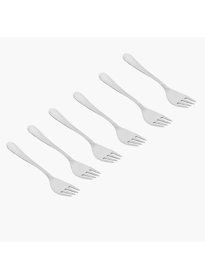 اشتري 6-Piece Jasmine Cake Fork Set فضي 19 سنتيمتر في السعودية