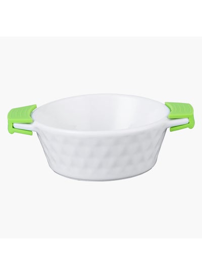 Buy Dual Handle Serving Bowl White 10inch in Saudi Arabia