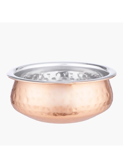 Buy Copper Shine Hammered Serving Vessel Copper/Silver 2.4 x 5.3 x 3.4inch in UAE