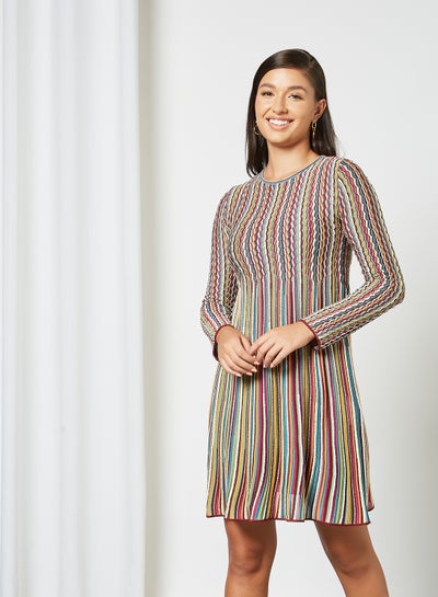 Buy Printed Mini Dress Multicolour in UAE
