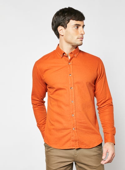 Buy Button Down Shirt Orange in UAE