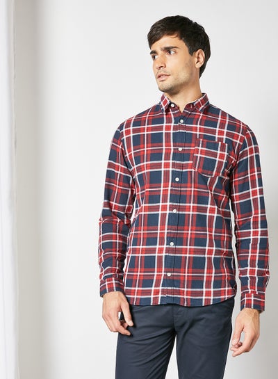 Buy Checkered Shirt Red in Saudi Arabia