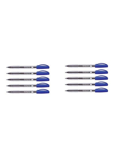 Buy 10-Piece Ballpoint Pen Set Blue in UAE