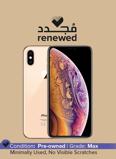 Buy Renewed  iPhone XS Max With Facetime Gold 512GB 4G LTE in UAE