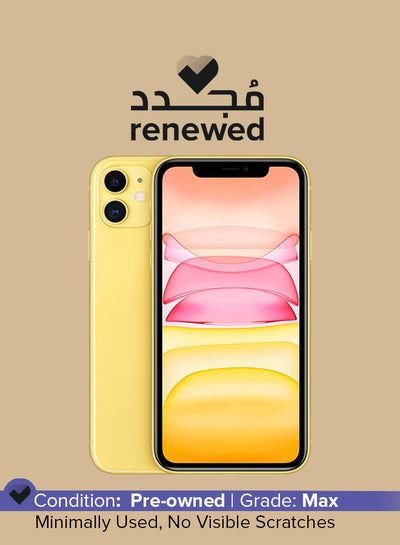 Buy Renewed iPhone 11 With Facetime Yellow 128GB 4G LTE in UAE