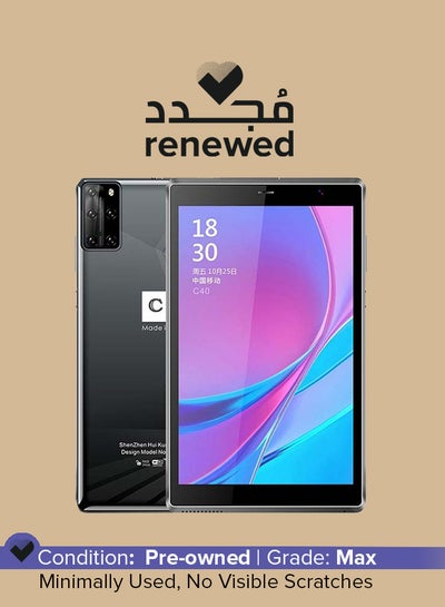 Buy Renewed - 8-Inch Smart Tablet Grey 4GB RAM 64GB ROM 4G LTE With Upgrade App Function in Saudi Arabia