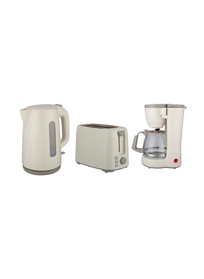 Buy Coffee Maker And Electric Kettle With Toaster Breakfast Set 1.75 L 600.0 W 800107004/800107003/800107002 Cream in Saudi Arabia