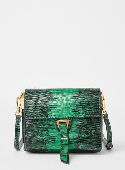 Buy Snake Print Crossbody Bag Green in UAE