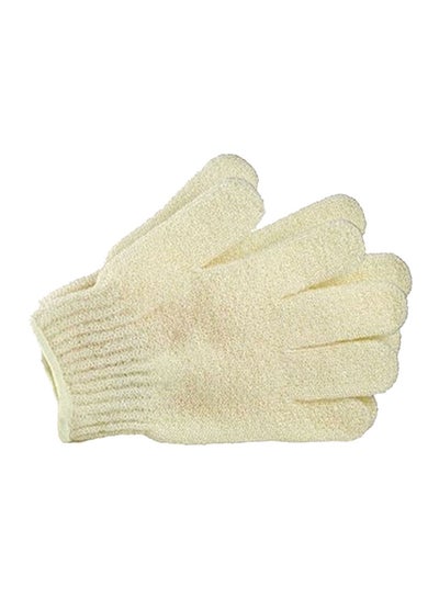 Buy Bath Gloves Beige in UAE